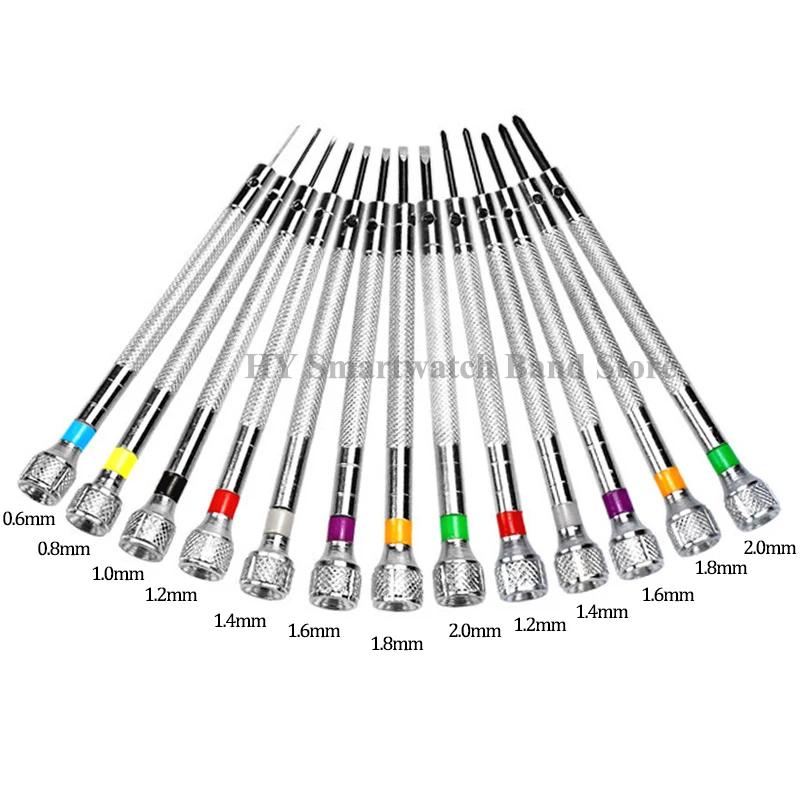 13Pcs Screwdriver Set 0.6mm-2.0mm Watch Repair Tools Flat Head Screwdriver Kit Professional Watchmakers for Watch Repair Tools