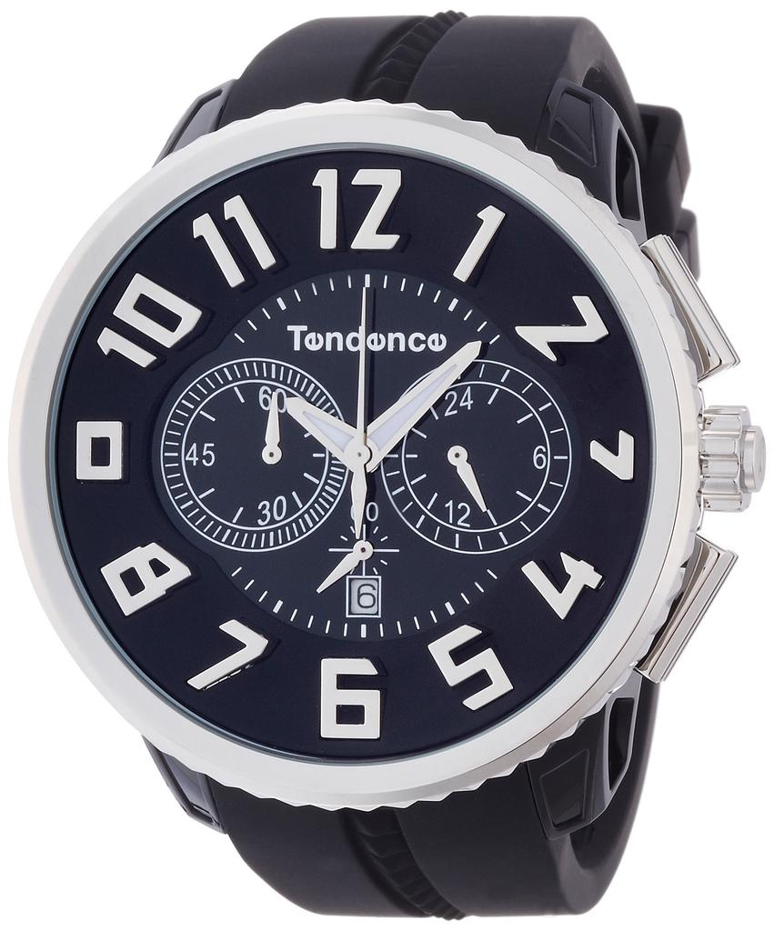 Tendence Gulliver Round Chronograph 51mm Black Stainless Mineral Quartz TG046013 Men's Watch, Dial, Steel, Glass, Movement, [Used]