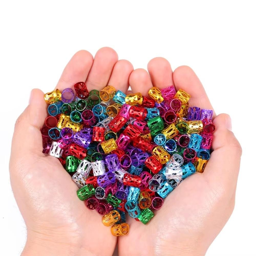100PCS Colorful Hair Jewelry Rings Multicolor Braid Decoration Rings For Women And Girls