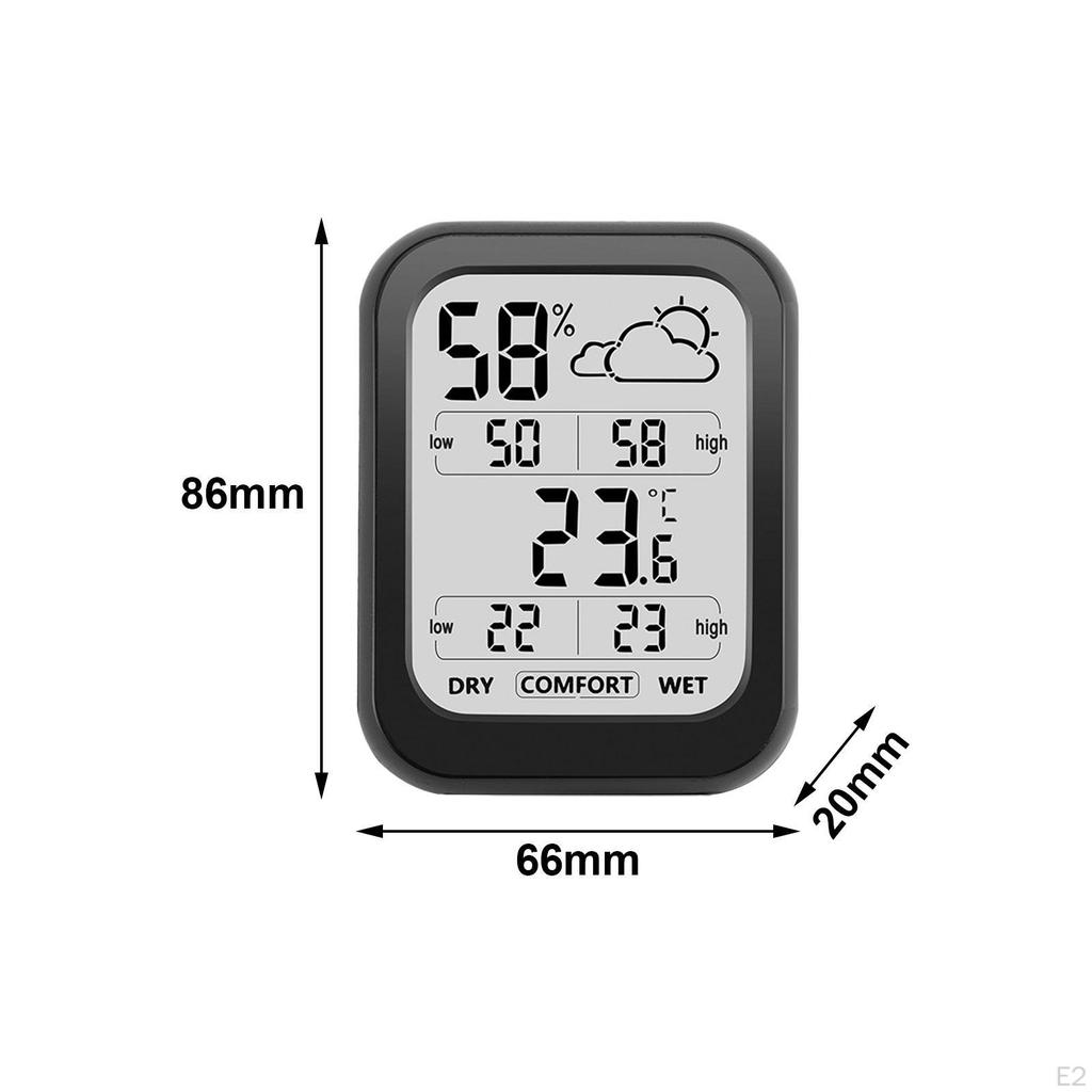 Thermometer Hygrometer LCD Display 10S Fast Refresh Mini Multifunction Digital