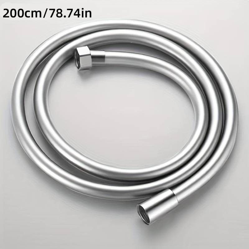 1pc Bathroom Shower Pipe Faucet Extension Pipe PVC Shower Head Shower Hose Flexible De Douche Bath Shower Hose Pipe 2m