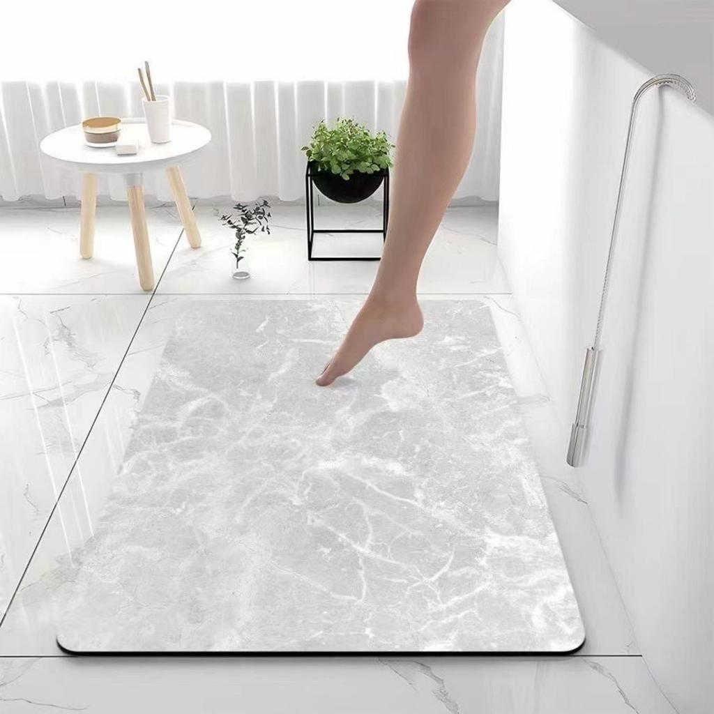 Diatom Thickening Printing Mat Bathroom Bath Nonslip Carpets In Wash Basin Bathtub Side Floor Rug Shower Room Doormat Memory Foam 3d Pad