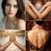 Butterfly Snake Bronzing Henna Tattoo Stickers Mehndi Stickers Body Art Sticker  Women/Lady