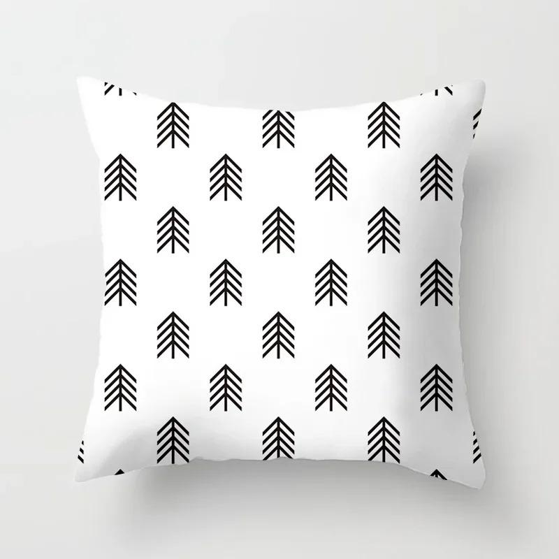 Black line decorative pillowcase living room office ornaments home decoration cushion cover with zipper