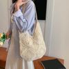 Women Woven Bag Chic Hobo Bag Large Capacity Weaving Shoulder Purse Stylish Hollow Out Handbag Vacation Bag