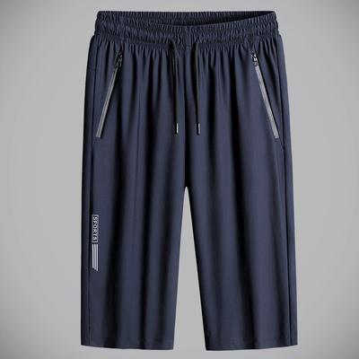 Pantalon d'été court pour homme, haute élasticité, léger et respirant, grande taille, ample, sport décontracté, séchage rapide, pantalon pour homme