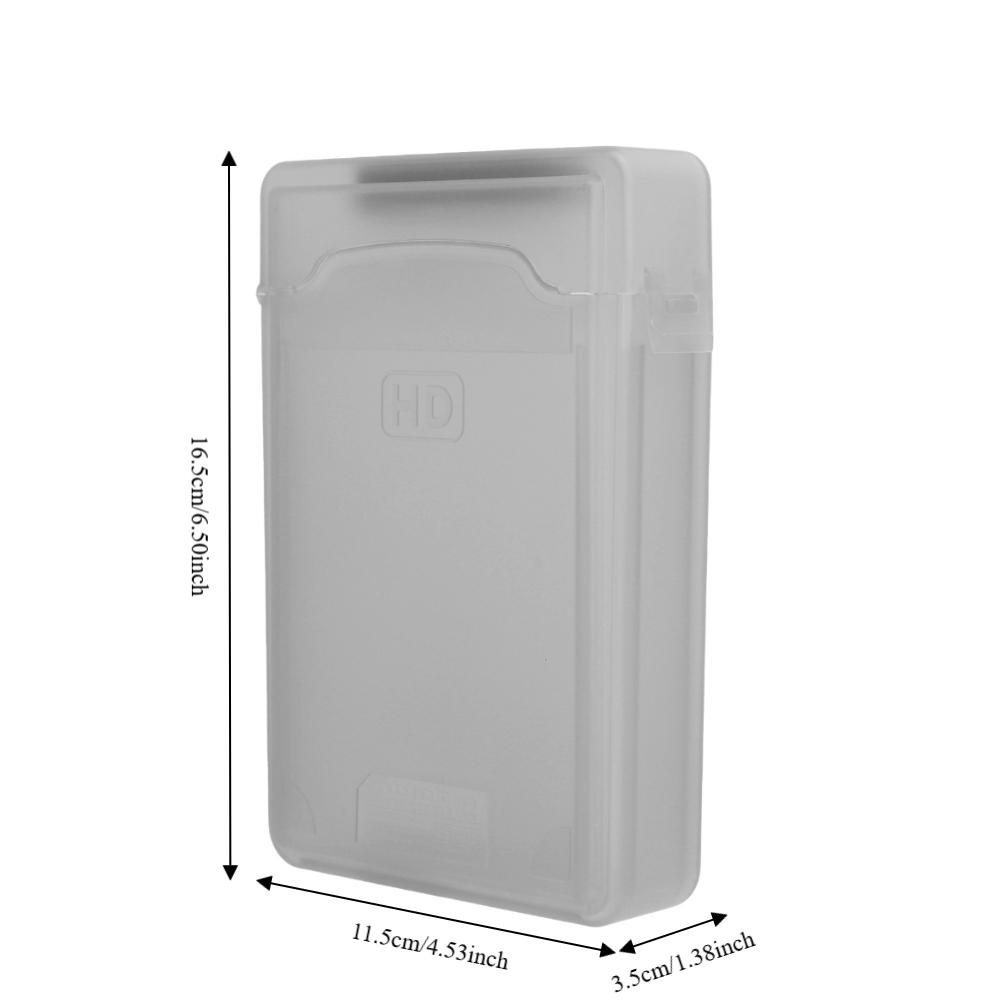 3.5in Hard Disk Protection Box ABS Transparent Waterproof Hard Drive Case Shockproof Not Inclube Hard Disk