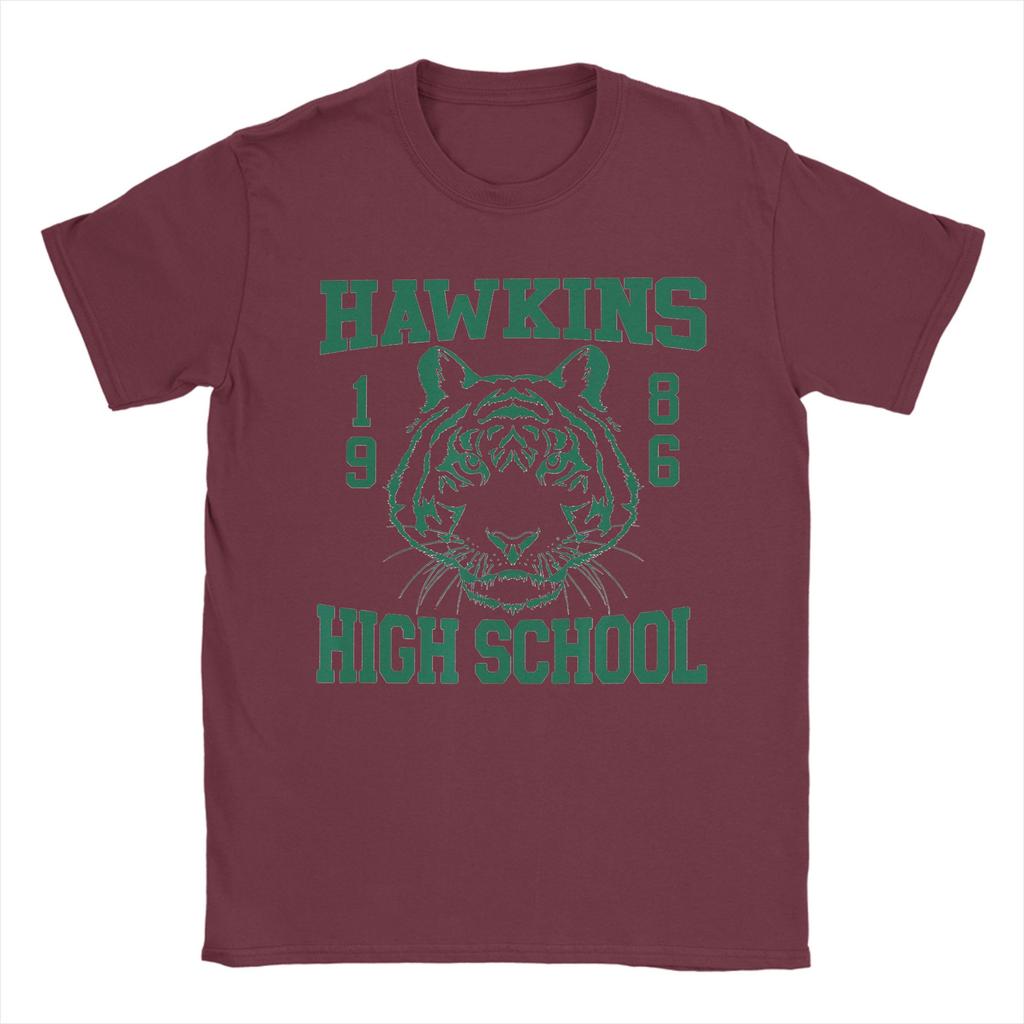 Unisex TShirts Hawkins High Schoo Leisure Cotton Tee Shirt Short Sleeve  T Shirts Crew Neck Tops Graphic