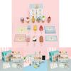 Fun Wooden Simulation Ice Cream Shelf Model Children Toy Set For Kids With Pretend Food And Sensory Development