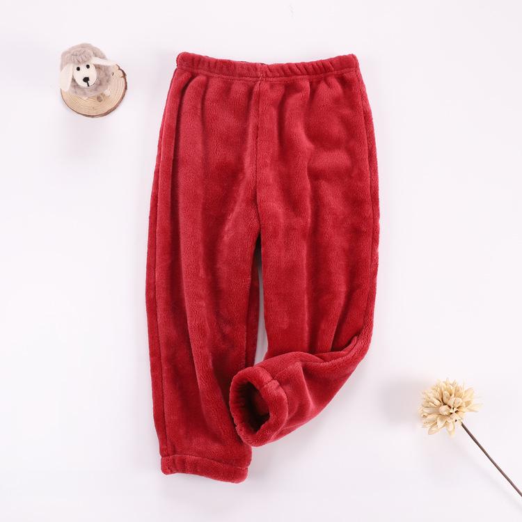 

Детские теплые флисовые штаны - фланелевая пижама для мальчиков и девочек 120cm