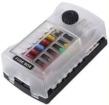 Fuse Box 6 Way Blade Fuse Block Holder Waterproof M5 Stud With LED Indicator Light For Auto Car Boat Turck Marine 12V 32V Amagi