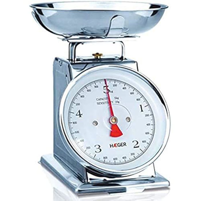 Balance de Cuisine - HAEGER - Grandmother - Analogique - Capacité 5 kg - Graduation 20 g