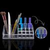 Clear Nail Polish Organizer Acrylic Display Stand Plastic Cosmetic Holder For Makeup Brush Storage Solution
