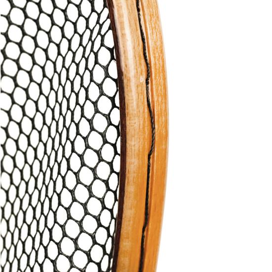 Mini Landing Dip Net Tear Resistance Wood Handle Dense Hole Fish Dipping Net for Angling