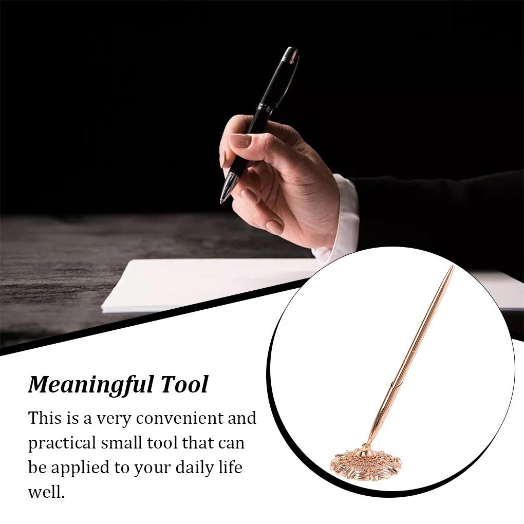 Kugelschreiber Hochzeitsdekorationszubehör Kugelschreiber am Schreibtisch befestigt Unterschriftsschreibwerkzeug Business Versilbert