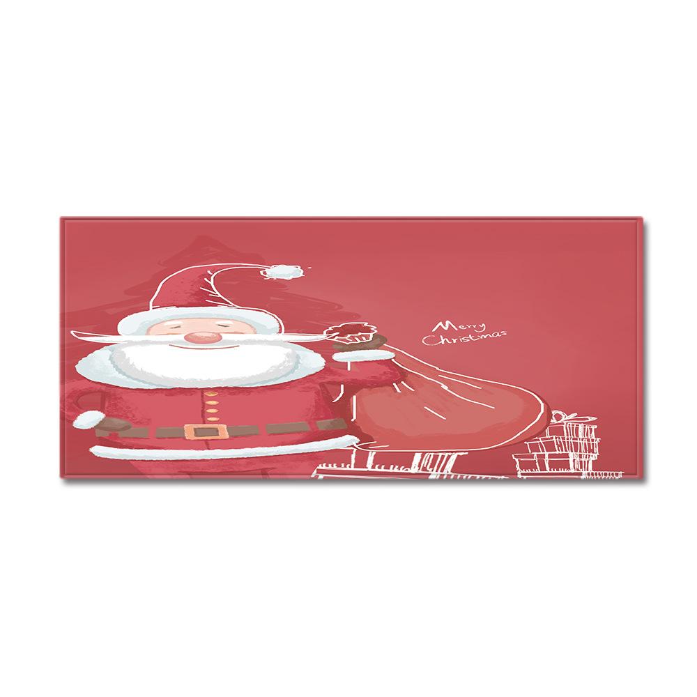 Christmas Household Bathroom Absorbent Non-Slip Mat Living Room Kitchen Sand Carpet Doormat Long Floor Mat