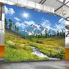 Snöberg Bakgrund Platå Naturlandskap 3D Tapet Mural Vardagsrum Soffa Sovrum TV Bakgrund Heminredning