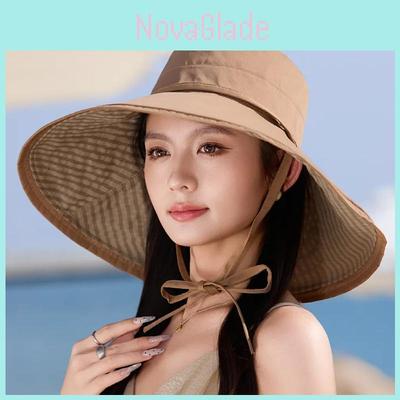 Uv Protection Bucket Hat For Women With Large Brim Sun Shield Summer Beach Outdoor Accessory