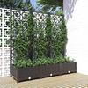 Vidaxl Garden Planter With Trellis, Black, 120X40X121.5 Cm, Pp