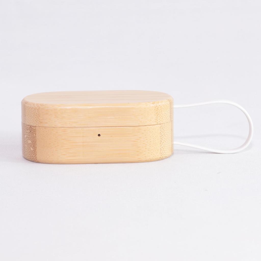 Woodbuds II Wireless Earbuds with Bamboo Case and Recycled Materials Bluetooth Equalizer Adjustment App Compatible IPX4 Waterproof 13mm Drivers