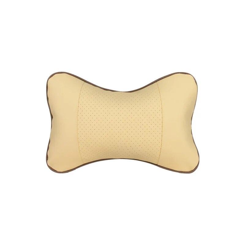 1 Pcs Car Neck Pillows Pu Leather Head Support Protector Black/Red Universal Headrest Backrest Cushion Fit for All
