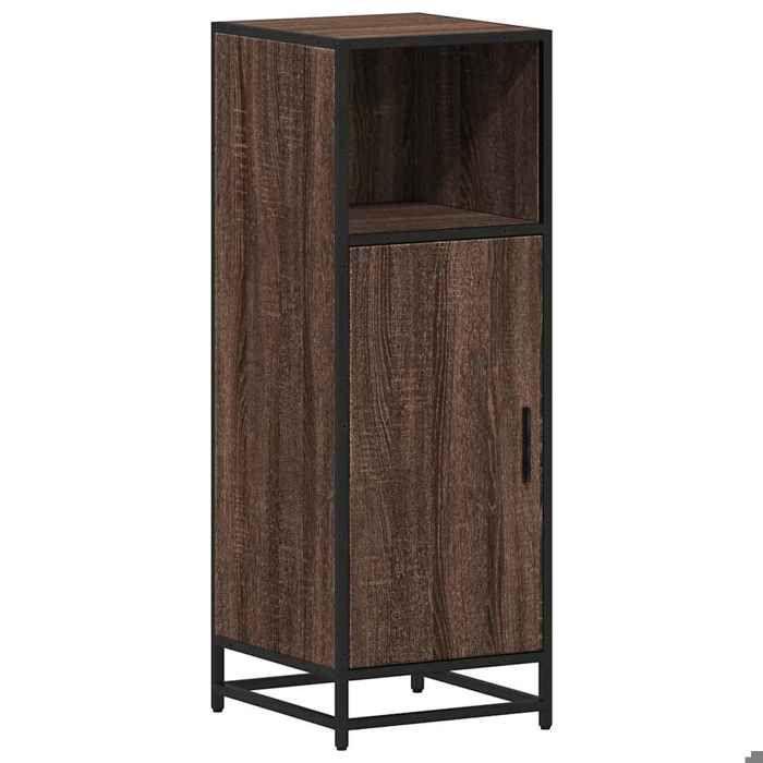 VidaXL Armoire de bain chêne marron 35x37,5x100 cm bois d'ingénierie, armoire de rangement de salle de bain, armoire de 849243