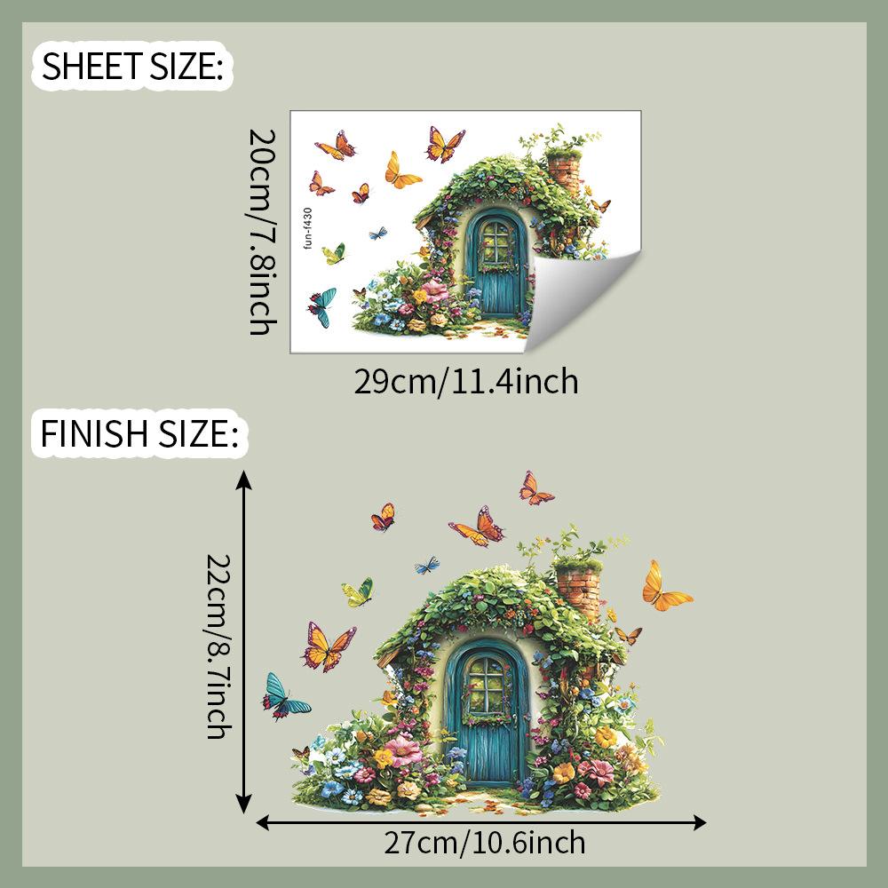

Креативная цветочная хижина бабочка спальня гостиная прихожая домашний фон украшение настенные наклейки