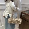 Elegant Bow Women's Small Pillow Handbags Pu Leather Ladies Shoulder Underarm Bags Barrel-shaped Purse Female Tote Crossbody Bag