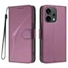 For Oppo Reno14 5G (China)/Oppo Reno14 5G (Global) Case Triangle Imprint Leather Phone Cover with Lanyard