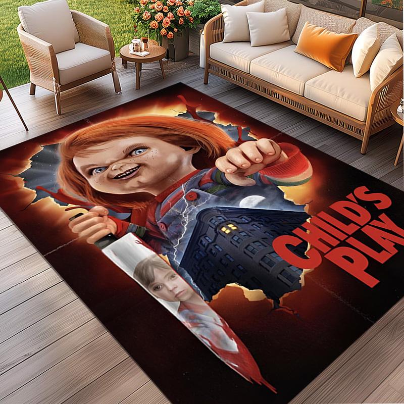 Bride of Chucky Print Rug, Washable Floor Carpet, For Entryway Dorm Laundry Room Office Study, Home Decor Birthday Christmas Gift