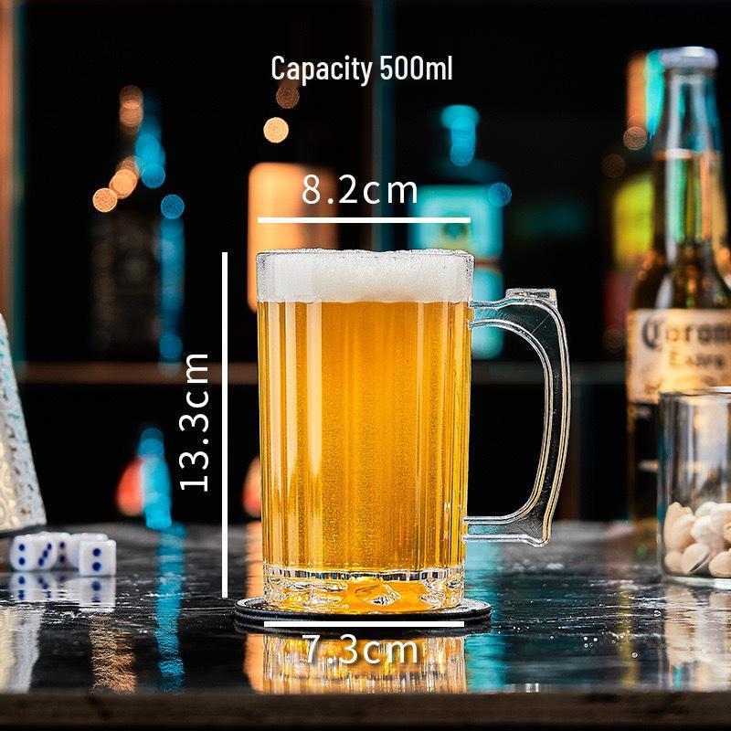 Acrylic Large Capacity Drop-resistant, High-temperature Resistant Beer Mug for BBQ, Restaurant, Bar, KTV.