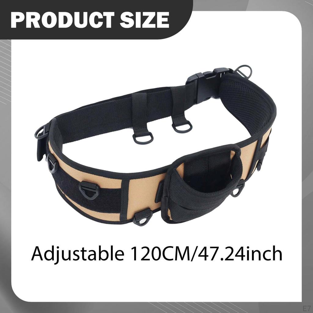 Adjustable Fishing Belt with Hanging Hooks, Rod Holder And Pole for Camping Sea