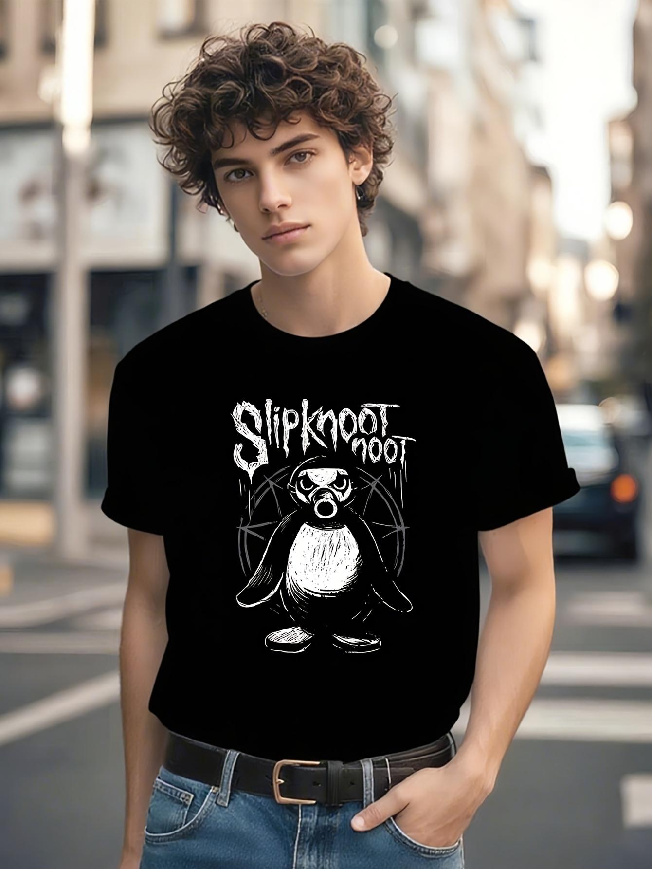 Slipknoot  Heavy Metal Gothic Graphic T-shirt - Slipknot Noot Crew Neck Tee M
