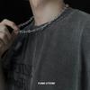 Hip Hop Titanium Steel Necklace For Man Woman Trend Wrapping Rope Knot Collar Chian Unisex Choker  Kpop Accessories