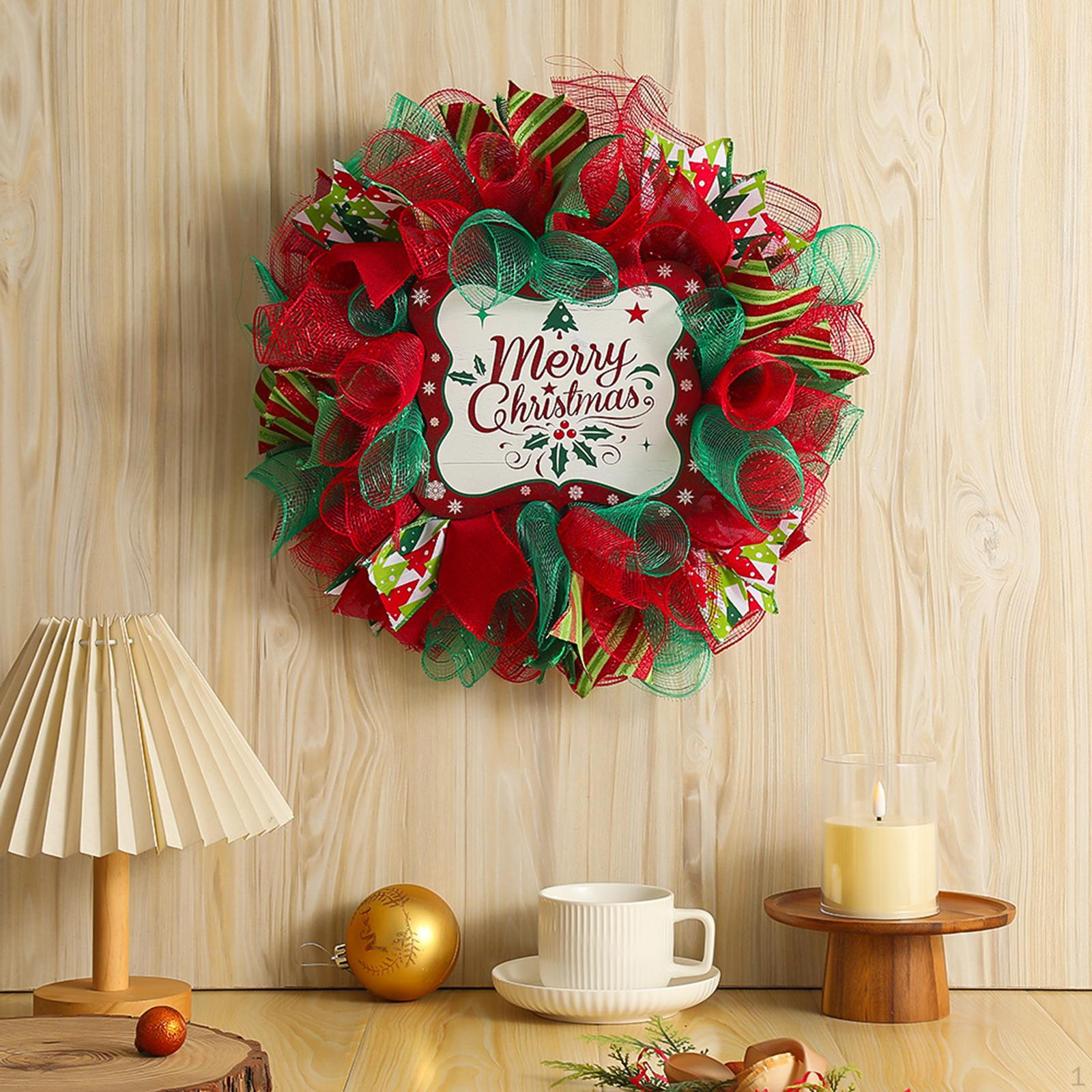 

Christmas Wreath,Xmas Decor,Decorative,Artificial Garland Wall Hanging Ornament for Door Holiday