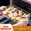 [Buy 1 Take 1]Rectangular Tempered Glass Bakeware Pan 1.6L/3L With Handle Glass Container Food Storage