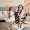 2Pcs Chicken-Shaped Aluminum Foil Balloons Black White Polka Dot Cartoon Standing Decoration Children Birthday Party Balloons