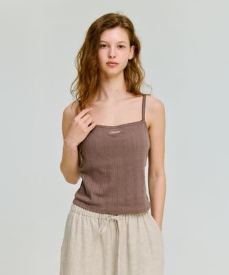 DEPOUND Eyelet Cap Sleeveless [Brown]