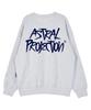 ASTRAL PROJECTION Graffiti Lettering Oversized Drop Shoulder Sweatshirt_White Melange