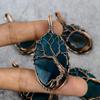 Labradorite Gemstone Pure Copper Wire Wrap Handmade Jewelry Pendant