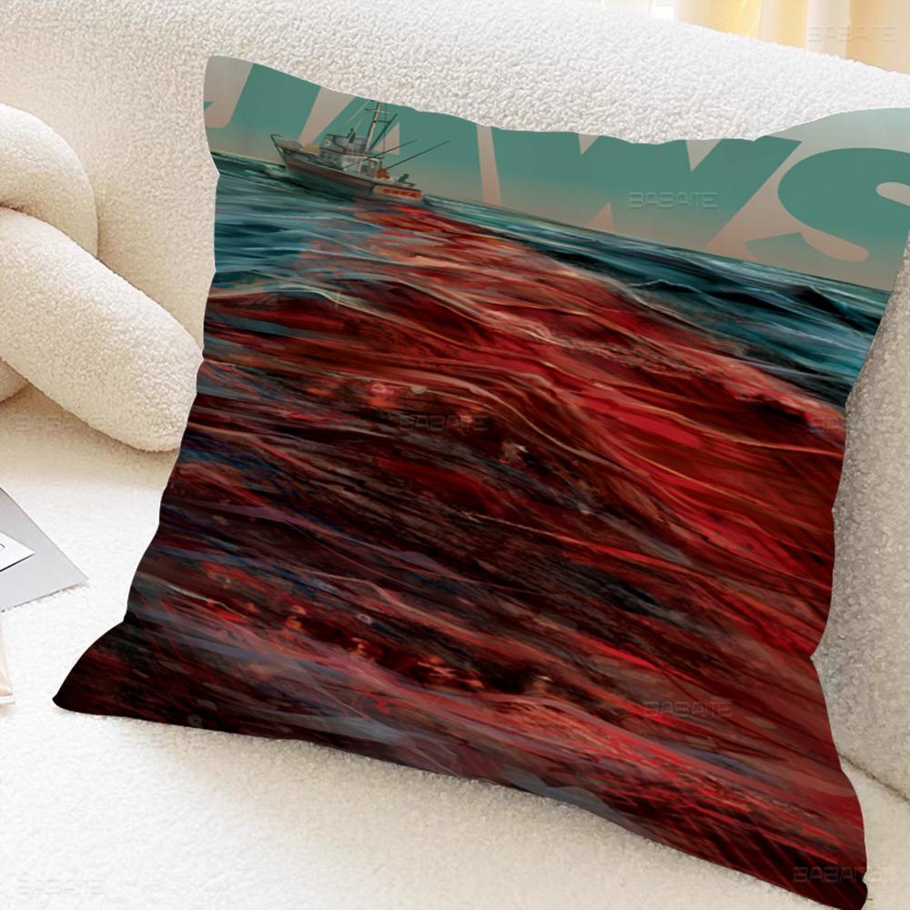

Classic Movie Jaws Pillow Cover For Bedroom Room And Living Room Sofa Decorative Cushion Cover 16x16Inch
