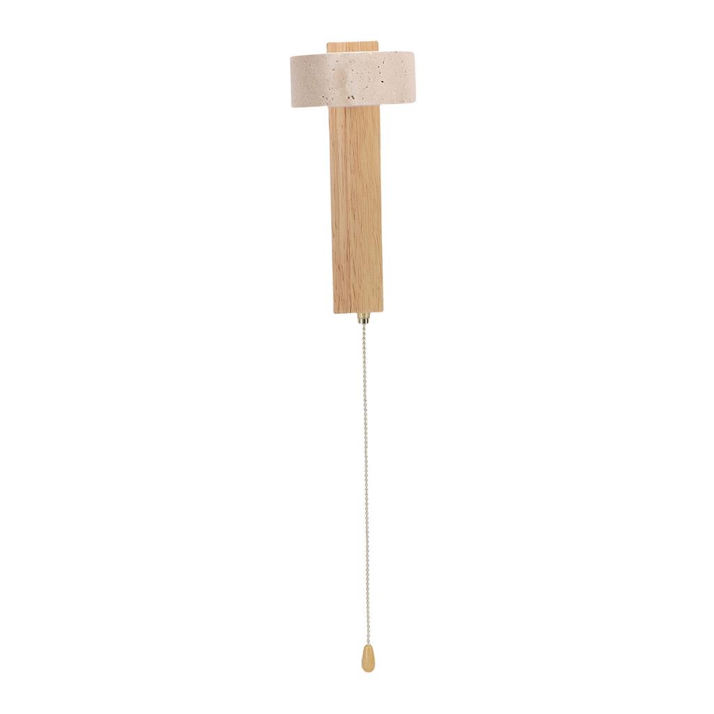 LED Wall Sconce Oak Wood Travertine Stone Modern Rotatable Wall Light Fixture Art Decor for Entryway Hallway Bedroom Bathroom
