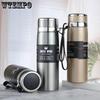 Velkokapacitní termohrnek 800ml/1000ml vakuové baňky Přenosný nerezový termohrnek Láhev na vodu Cestovní hrnek na čaj Kancelářský termohrnek