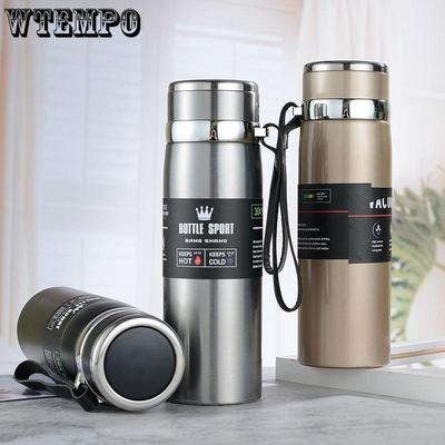 Large Capacity Thermos Cup 800ml/1000ml Vacuum Flasks Portable Stainless Steel Thermos Cup Water Bottle Travel Tea Mug Office Thermos Cup
