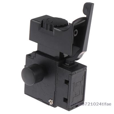 1 Pc FA2-6 Power Tool Forward And Reverse Stepless Speed Switch Electric Drill Speed Trigger Button Switch, With Lock, Black