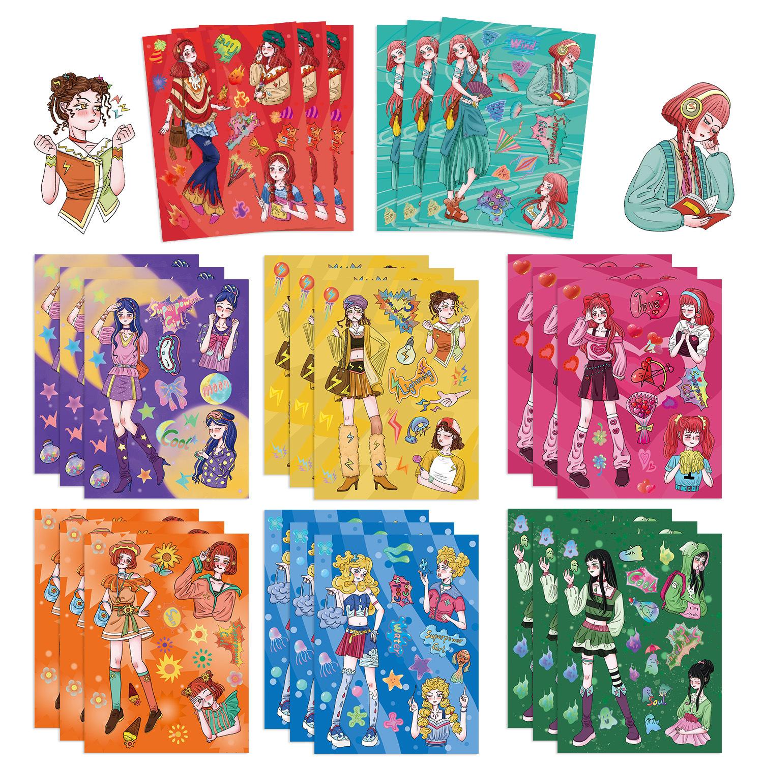 

8 Наклеек Супер Сила Девушка Гука Сделай Сам Ручной Аккаунт Маленькая Карта Украшение Чехла Мобильного Телефона Корейский Инс