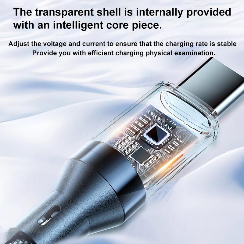 120W USB To Type C Fast Charging Data Cord USB C Cable For Samsung Xiaomi With Led Digital Display Cable Charger Accessories