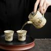 1 Pc Chinese Vintage Ceramic Tea Cup Handmade Flower Pattern Tea Bowl Household Master Teacup Travel Personal Teaware 35ml