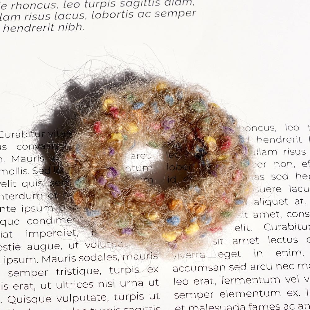 High Elasticity Plush Hair Ties - Candy Color, Soft On Hair, Perfect for Autumn & Winter Styling