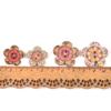 100PCS 2 Holes Flower Wooden Buttons Flat-back Sewing Button Clothing Button  Clothing Sewing